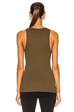 WARDROBE.NYC Ribbed Tank in Military, view 3, click to view large image.