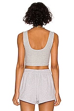 WARDROBE.NYC for FWRD Crop Top in Grey Marl & Black, view 4, click to view large image.