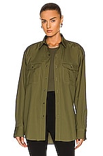 WARDROBE.NYC Oversize Shirt in Military, view 2, click to view large image.