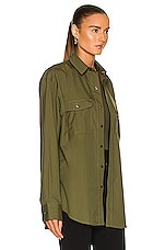 WARDROBE.NYC Oversize Shirt in Military, view 3, click to view large image.