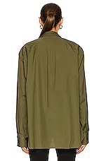 WARDROBE.NYC Oversize Shirt in Military, view 4, click to view large image.