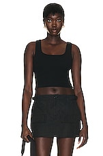WARDROBE.NYC Crop Tank in Black, view 1, click to view large image.