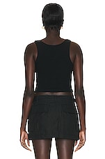 WARDROBE.NYC Crop Tank in Black, view 3, click to view large image.