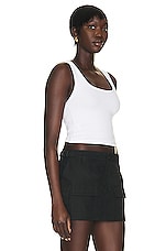 WARDROBE.NYC Crop Tank in White, view 2, click to view large image.