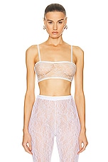 WARDROBE.NYC Lace Bralette Top in Off White, view 1, click to view large image.