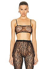 WARDROBE.NYC Lace Bralette Top in Black, view 1, click to view large image.