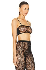 WARDROBE.NYC Lace Bralette Top in Black, view 2, click to view large image.