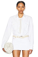 WARDROBE.NYC Denim Shirt in White, view 1, click to view large image.