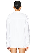 WARDROBE.NYC Denim Shirt in White, view 3, click to view large image.