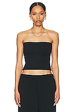 WARDROBE.NYC Opaque Tube Top in Black, view 1, click to view large image.