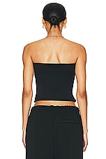 WARDROBE.NYC Opaque Tube Top in Black, view 3, click to view large image.