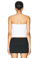 WARDROBE.NYC Opaque Tube Top in White, view 3, click to view large image.