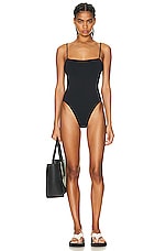WARDROBE.NYC One Piece Swimsuit in Black, view 1, click to view large image.