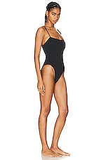 WARDROBE.NYC One Piece Swimsuit in Black, view 2, click to view large image.