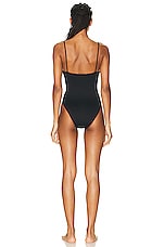 WARDROBE.NYC One Piece Swimsuit in Black, view 3, click to view large image.