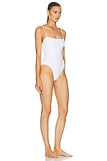 WARDROBE.NYC One Piece Swimsuit in White, view 2, click to view large image.