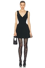 Wolford Floral Net Tights in Black, view 2, click to view large image.