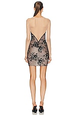 Wolford Louise Dress in Vanilla Latte & Black, view 3, click to view large image.