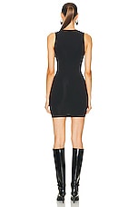 Wolford Wide Shoulder Dress in Jet Black, view 3, click to view large image.