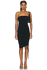 Wolford Fatal Draping Dress in Black, view 1, click to view large image.