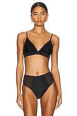 Wolford Stretch Silk Built Up Bralette in Jet Black, view 1, click to view large image.