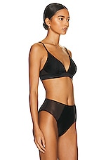 Wolford Stretch Silk Built Up Bralette in Jet Black, view 2, click to view large image.