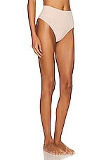 Wolford 40gg Seamless High Waist Thong in Clay, view 2, click to view large image.