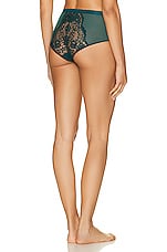 Wolford Belle Fleur Shaping Brief in Emerald, view 3, click to view large image.
