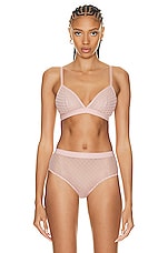 Wolford Triangle Bralette in Powder Pink, view 1, click to view large image.