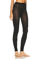 Wolford Cashmere Silk Tight Legging in Black, view 2, click to view large image.