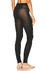 Wolford Cashmere Silk Tight Legging in Black, view 3, click to view large image.