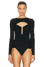 Wolford Bonnie Bodysuit in Black, view 2, click to view large image.