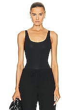 Wolford Beauty Cotton Bodysuit in Jet Black, view 1, click to view large image.