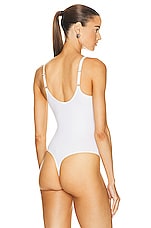 Wolford Beauty Cotton Bodysuit in Pearl, view 4, click to view large image.