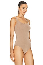 Wolford Jamaika Bodysuit in Mocha, view 3, click to view large image.