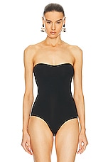 Wolford Individual Seamless Bodysuit in Black, view 3, click to view large image.