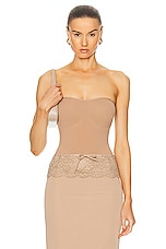 Wolford Strapless Bodysuit in Macchiato, view 1, click to view large image.