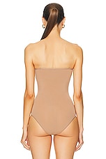 Wolford Strapless Bodysuit in Macchiato, view 5, click to view large image.