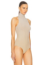 Wolford Fading Shine Bodysuit in Gold Shine, view 3, click to view large image.