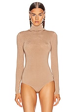 Wolford Colorado String Bodysuit in Latte, view 2, click to view large image.