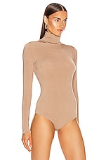 Wolford Colorado String Bodysuit in Latte, view 3, click to view large image.