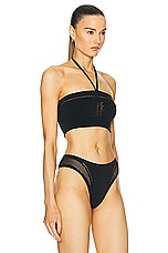 Wolford Bandeau Bikini Top in Black, view 2, click to view large image.