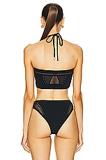 Wolford Bandeau Bikini Top in Black, view 3, click to view large image.