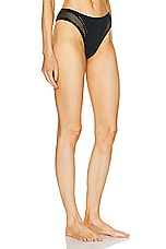 Wolford Zone Bikini Bottom in Black, view 2, click to view large image.
