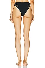 Wolford Zone Bikini Bottom in Black, view 3, click to view large image.