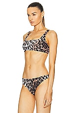 Wolford Bikini Top in Animal Print, view 3, click to view large image.