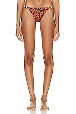 Wolford Side String Gold Bubble Bikini Bottom in Bronze Print, view 1, click to view large image.