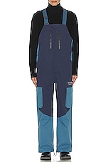 Whitespace 2l Insulated Cargo Bib Pant in Stellar & Indigo, view 4, click to view large image.