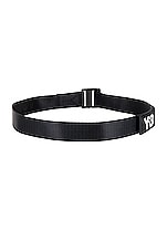 Y-3 Yohji Yamamoto Y-3 Classic Logo Belt in Black, view 2, click to view large image.