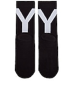 Y-3 Yohji Yamamoto Sock Hi in black, view 4, click to view large image.